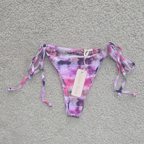 NWT Chloe Rose Revolve Dream On Pink Purple Tie-Dye Bikini Set Size Medium - Picture 2 of 8